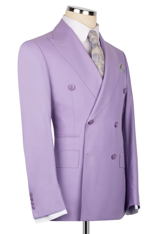 Double-breasted Peak Lapel 2-piece Suit