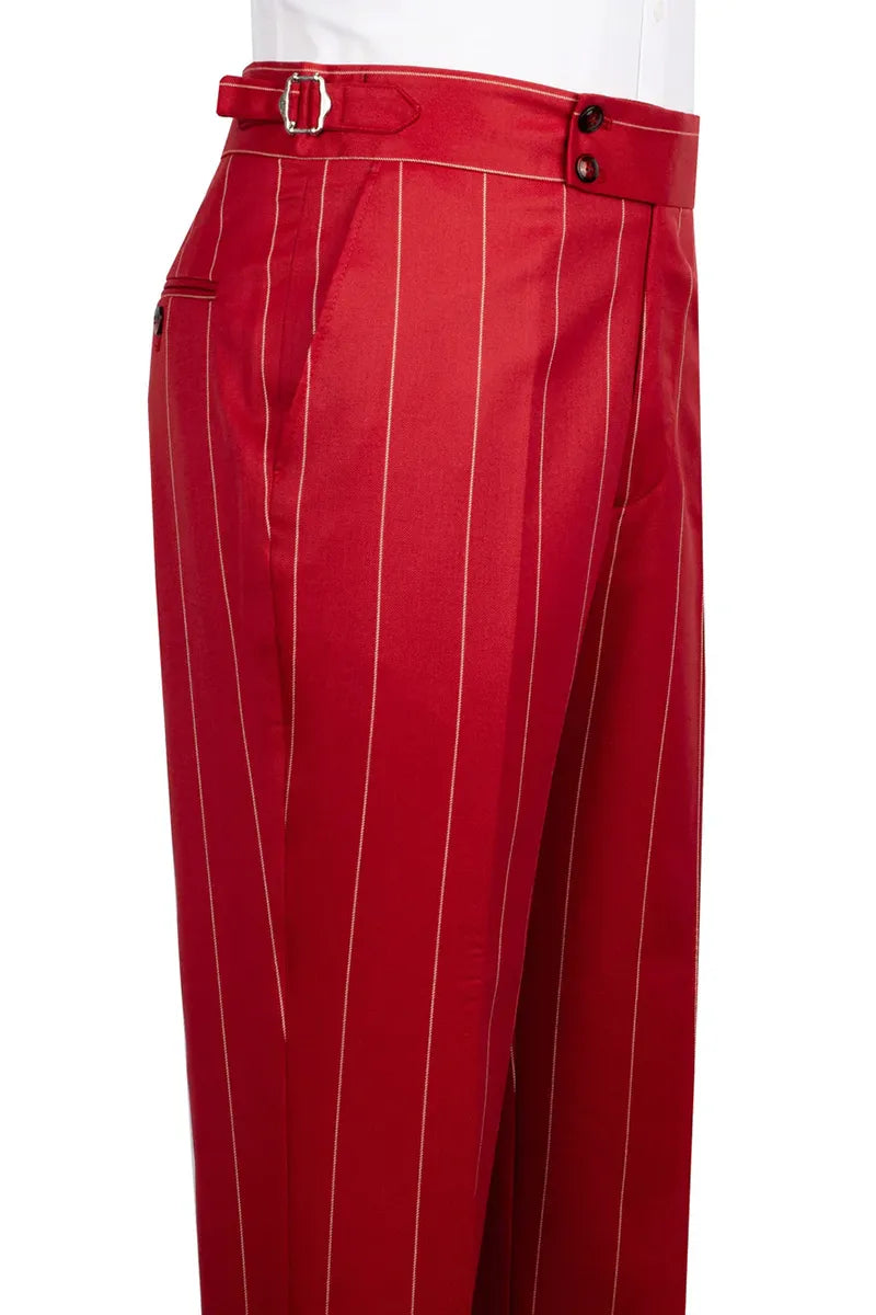 Bold Striped Double-breasted 2-piece Suit
