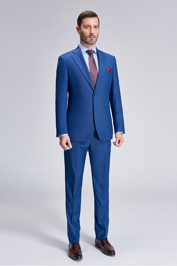 Romantic Solid Royal Blue Mens Suits for Business