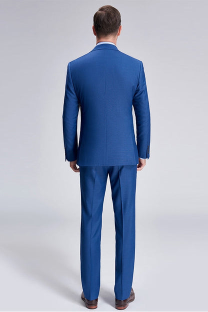 Romantic Solid Royal Blue Mens Suits for Business