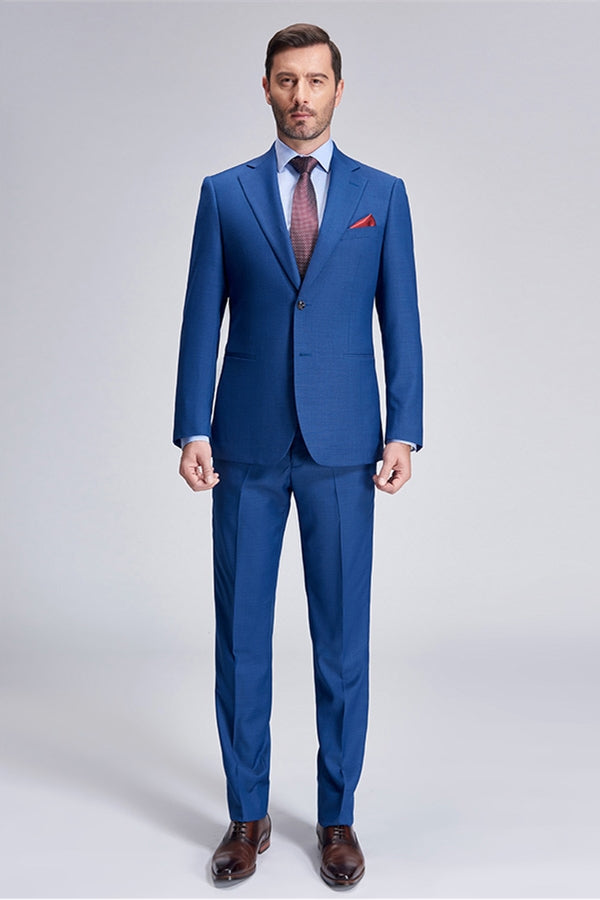 Romantic Solid Royal Blue Mens Suits for Business