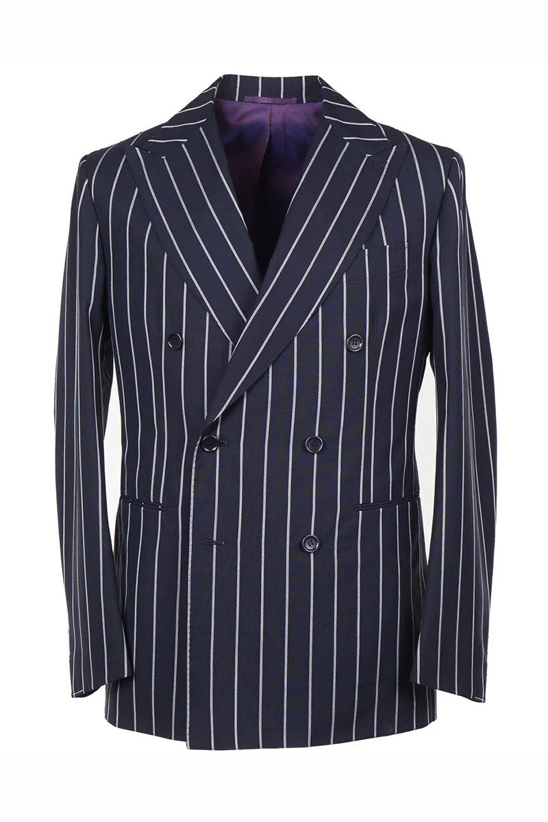 Stripe Double-breasted 2-piece Suit