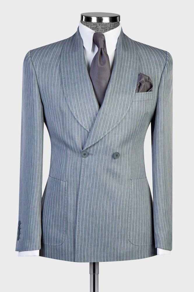 Pinstripe Two-button 2-piece Outfit