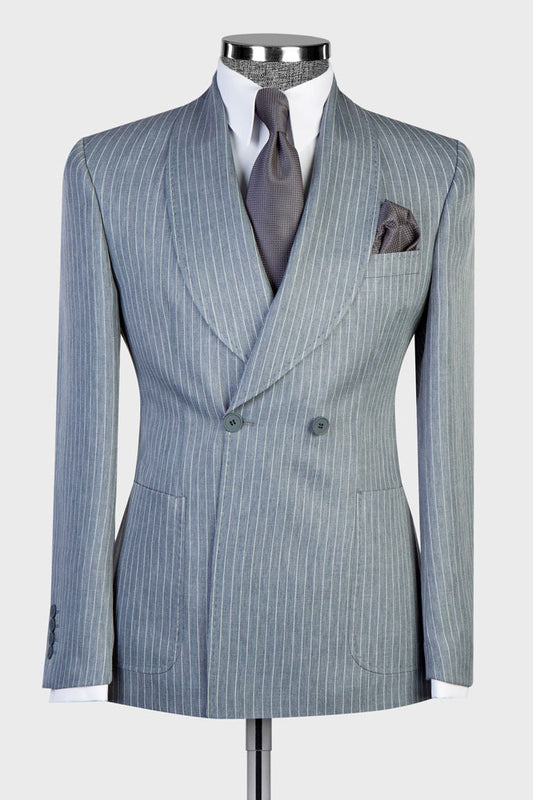 Pinstripe Two-button 2-piece Outfit