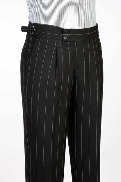 Men's Striped 3-piece Suit in Black