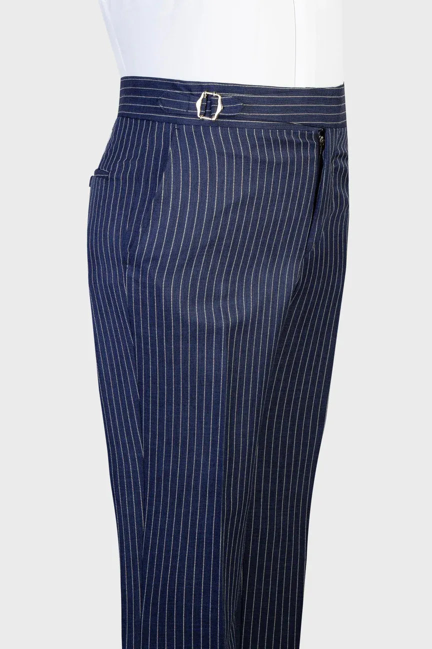 Striped Two-button Shawl Lapel 2-piece Suit
