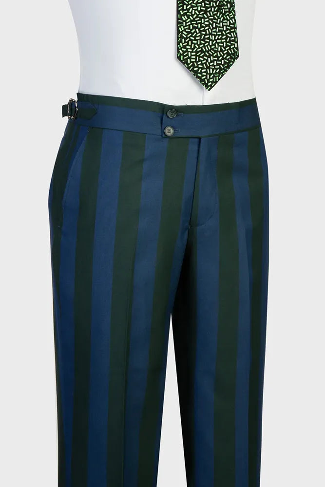 Bold Striped Double-breasted 2-piece Suit