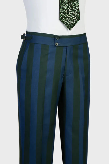 Bold Striped Double-breasted 2-piece Suit