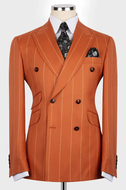 Bold Striped Peak Lapel 2-piece Suit