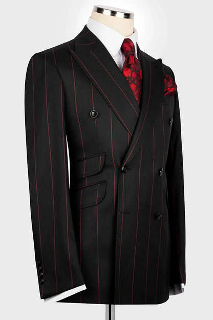 Striped Double-breasted 2-piece Suit