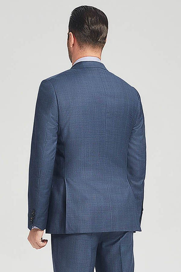 Superior Navy Blue Two Buttons Men's Formal Suit