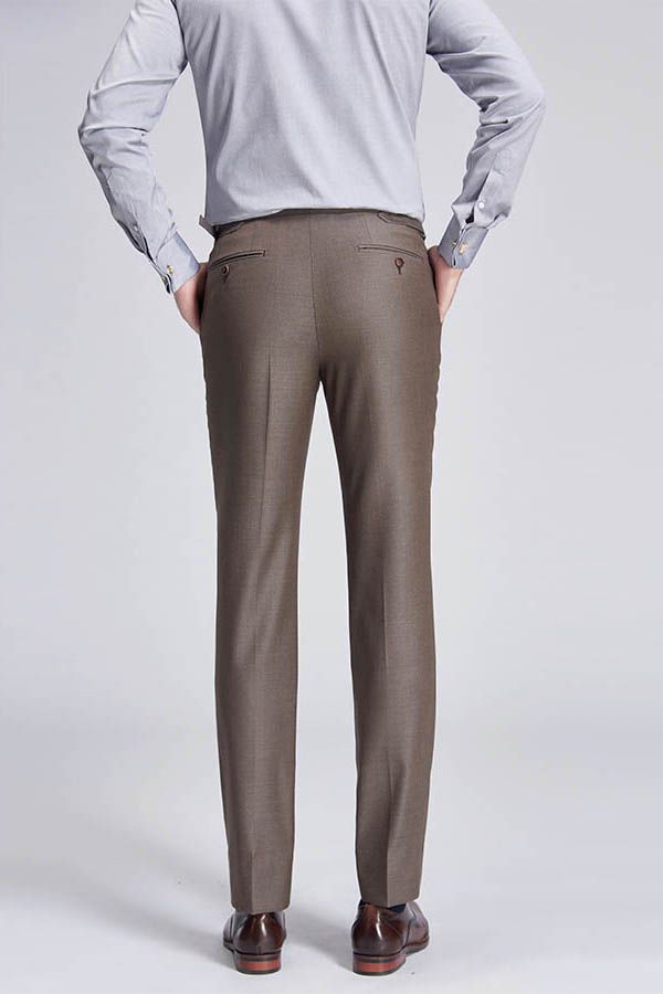 Top Coffee One Button Men's Suits for Business