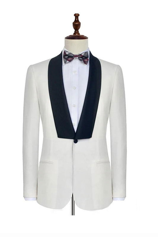 White Classic Wedding Tuxedos 2-piece Suit