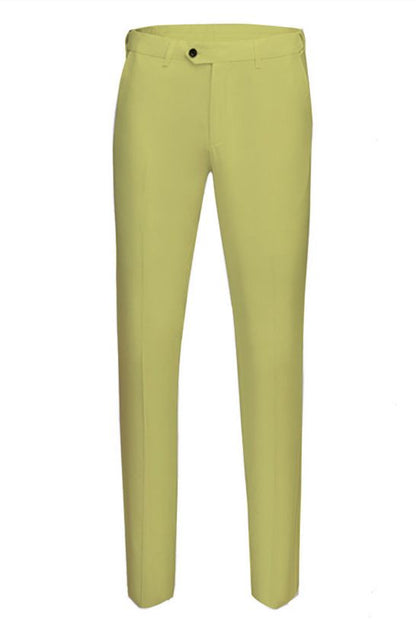 Yellow Three Pieces Peaked Lapel Designer Prom Suits for Men
