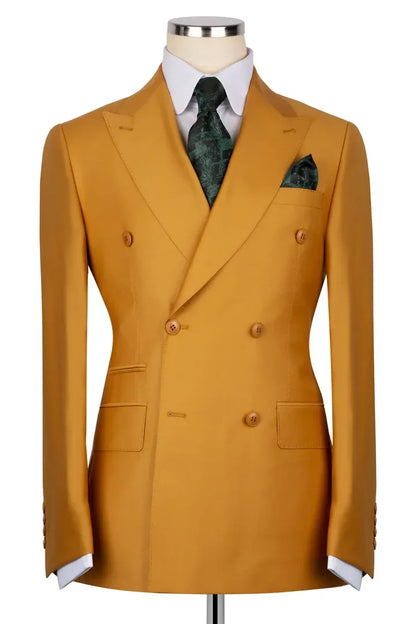 Double-breasted Peak Lapel 2-piece Suit