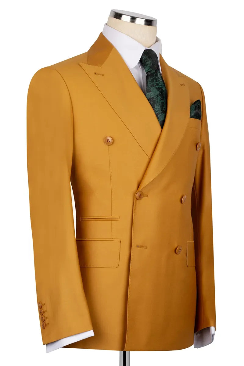 Double-breasted Peak Lapel 2-piece Suit